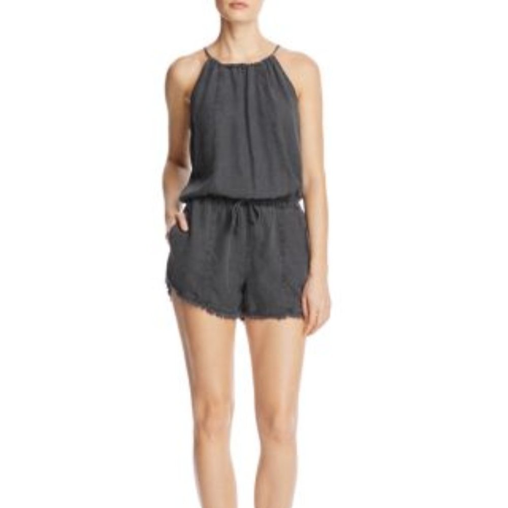 Bella Dahl Frayed-hem Romper / Size Small